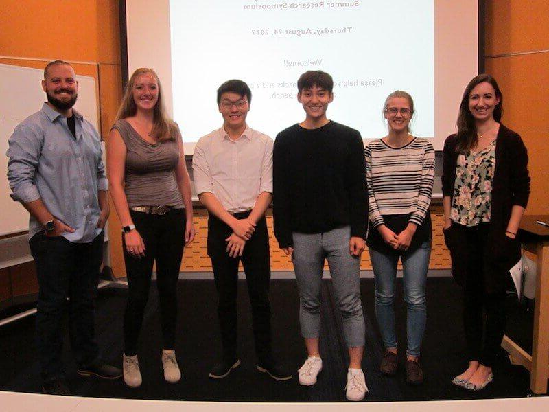 Student presenters at 2017 Summer Research Symposium