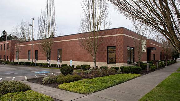 Bertona classrooms on the Seattle Pacific University campus in winter.