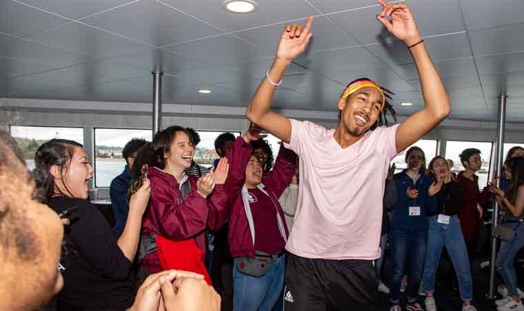 dancing on ferry